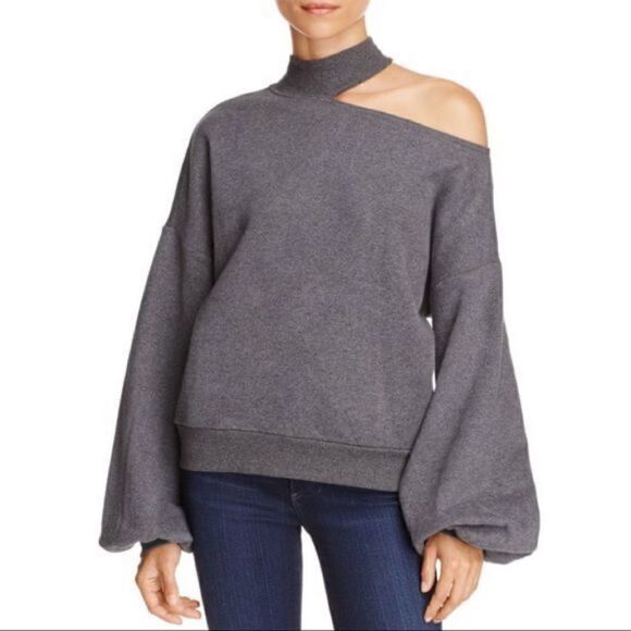 Two By VINCE CAMUTO | Grey Balloon Sleeve Sweatshirt - Picture 1 of 2